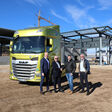 Im Bild v.l.n.r.: Marc Blom, GF DAF Austria GmbH, Eugen Simma, GF Tschann Nutzfahrzeuge GmbH; 
Dipl. Ing (FH) Thomas ERNST, GF Autohaus Partsch, Enrico Simma, GF Tschann Nutzfahrzeuge GmbH