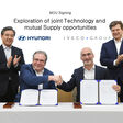 Das Unterzeichnen des Memorandum of Understanding der Iveco Group und der Hyundai Motor Company