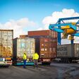 Container und Lkw