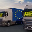 border, trade, european, market, brexit, flag, truck, hard, government, strategy, economy, business, import, cargo, delivery, europe, export, freight, industry, logistics, lorry, road, transport, trucking, uk, commerce, crisis, germany, france, supermarket, branch, corona, wheel, pandemic, problem, pension, drivers, driver, traffic, jam, shelves, visa, procedure, workers, controls, defect, purchases, 3d illustration