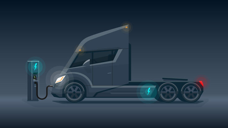 © petovarga/stock.adobe abstract aerodynamic alternative background battery black cabin car cargo charge charger charging dark delivery design drive ecology electric electricity electromobility energy engine freight future futuristic hybrid illustration light logistic modern plug power recharge semi shine shipping side socket stand station style supercharger supply tractor trailer transportation truck vector vehicle view abstract aerodynamic alternative background battery black cabin car cargo charge charger charging dark delivery design drive ecology electric electricity electromobility energy engine freight future futuristic hybrid illustration light logistic modern plug power recharge semi shine shipping side socket stand station style supercharger supply tractor trailer transportation truck vector vehicle view