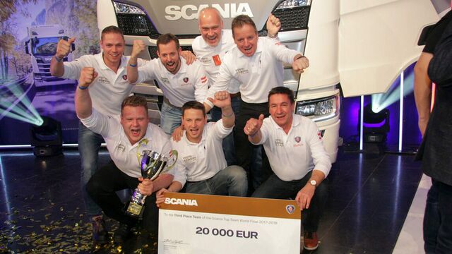 Riesige Freude beim Scania Team aus Kirchbichl
