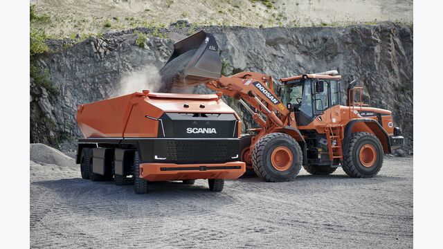 Scania AXL autonomer Kipper ohne Fahrerhaus