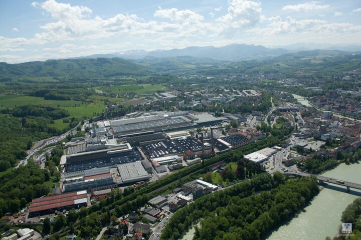 Luftbild des Werks Steyr in Oberösterreich