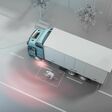 Illustration der Funktion des Tür-Sicherheitssystems bei Volvo Trucks