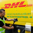 Vorstellung Elektro-LKW DHL Deutsche Post aufgenommen am Donnerstag (13. Juli.2023) in Schönefeld Foto: Deutsche Post DHL Group/Jens Schlueter