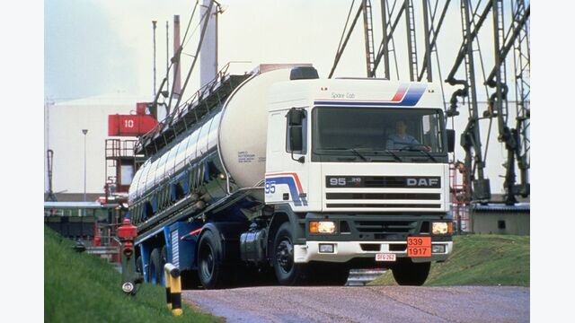 Der DAF 95 wurde mit einem besonders hohen Dach ausgestattet – dem Space Cab.