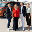 Stephan Moser, CFO Flughafen Salzburg, Bettina Ganghofer, Geschäftsführerin Flughafen Salzburg, Wilfried Weitgasser, Geschäftsführer Porsche Austria, Miriam Walz, Markenleiterin Volkswagen Nutzfahrzeuge und Leiterin Großabnehmer, Flotten und Direktkunden Porsche Austria (v.l.n.r.)