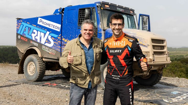 Martin Macík, Gewinner der Dakar 2024 & Roberto Righi.
