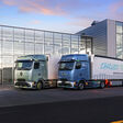 Der neue Mercedes-Benz Actros L mit ProCabin und der batterie-elektrische eActros 600 Fernverkehrs-LKW.