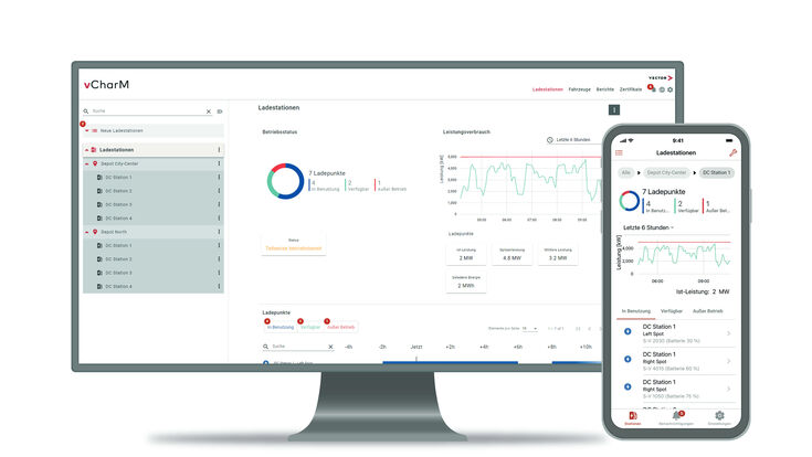 Das Lastmanagement vCharM von Vector sorgt für eine netzverträgliche Steuerung des Ladens.