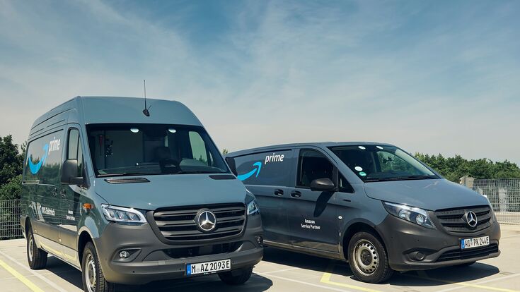 Mercedes-Benz Vans liefert rund 5.000 Elektrofahrzeuge an Amazons Lieferpartner Mercedes-Benz Vans delivers nearly 5,000 electric vehicles to Amazon?s delivery partners