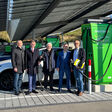 Eröffnung des Ladeparks in Meggenhofen, Oberösterreich, mit Bürgermeister Heinz Oberndorfer, Landesrat Markus Achleitner, beiden Solarcap-Geschäftsführern Gerhard und Peter Limberger sowie SMATRICS CSO Ronald Lausch.