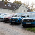 Die gesamte elektrifizierte Transit Family stand parat.