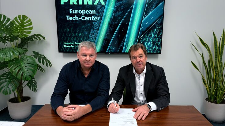 Stefan Fischer (links) baut bei PRINX Europe das neu eröffnete F&E-Zentrum auf und berichtet an Europa-Geschäftsführer Thomas Wohlgemuth