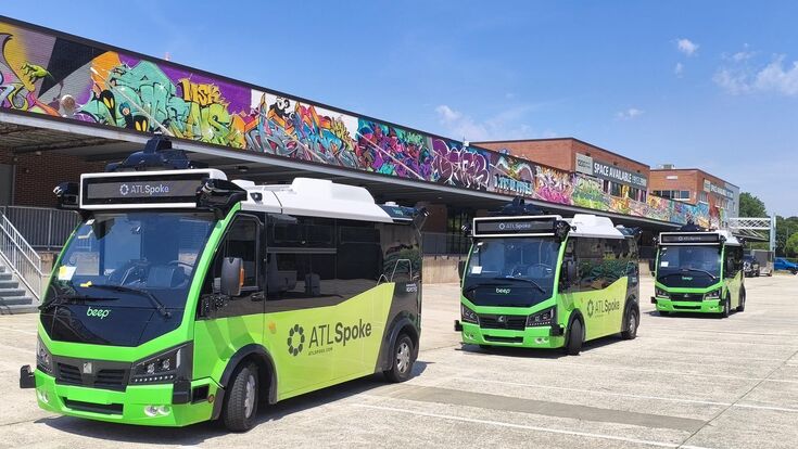 Karsan hat mit seinem autonomen e-JEST im Rahmen von ATL Spoke, Atlantas erstem Pilotprojekt für autonomes öffentliches Verkehrswesen, den Betrieb aufgenommen.